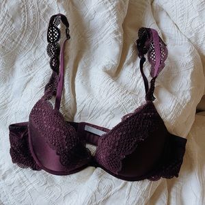 Aerie Burgundy Lace Bra